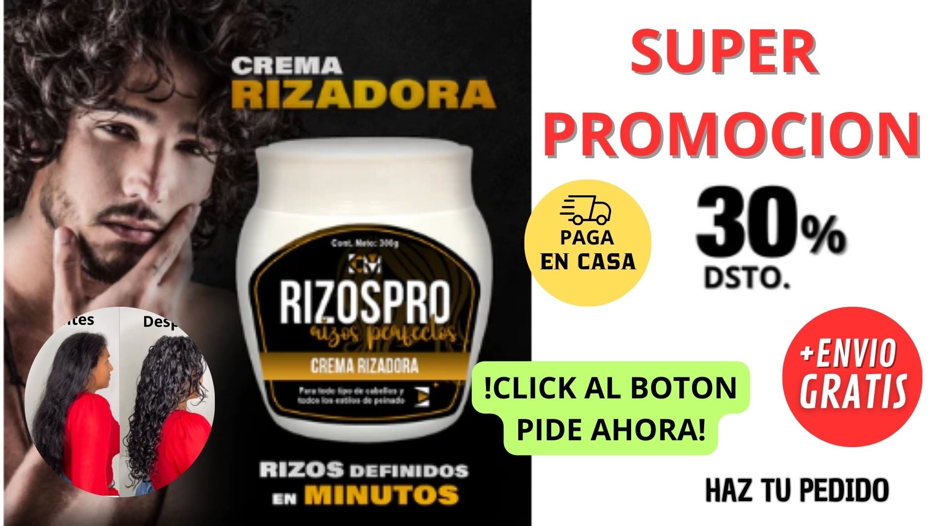 CREMA RIZADORA INSTANTÁNEA - RIZOS PRO