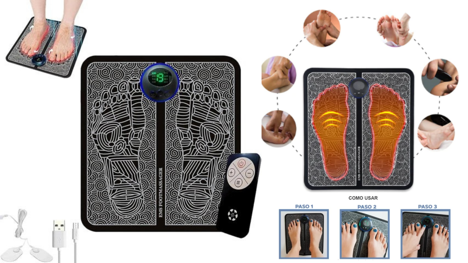MASAJEADOR PARA PIES ELECTRICO - TRATAMIENTO EFECTIVO