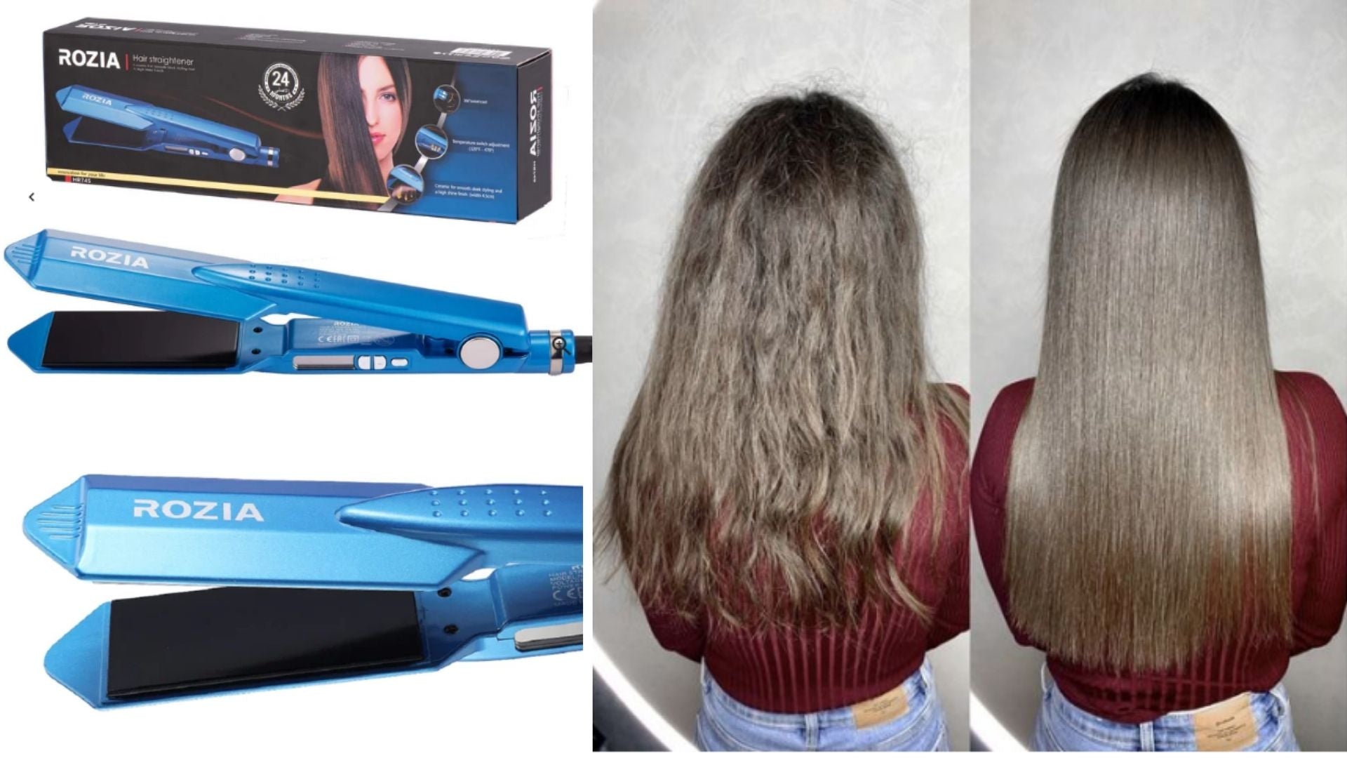 PLANCHA PROFESIONAL PARA CABELLO - ROZIA