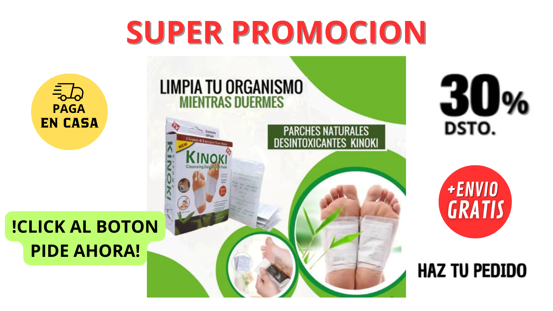 PARCHES DESINTOXICANTES PARA PIES - KINOKI