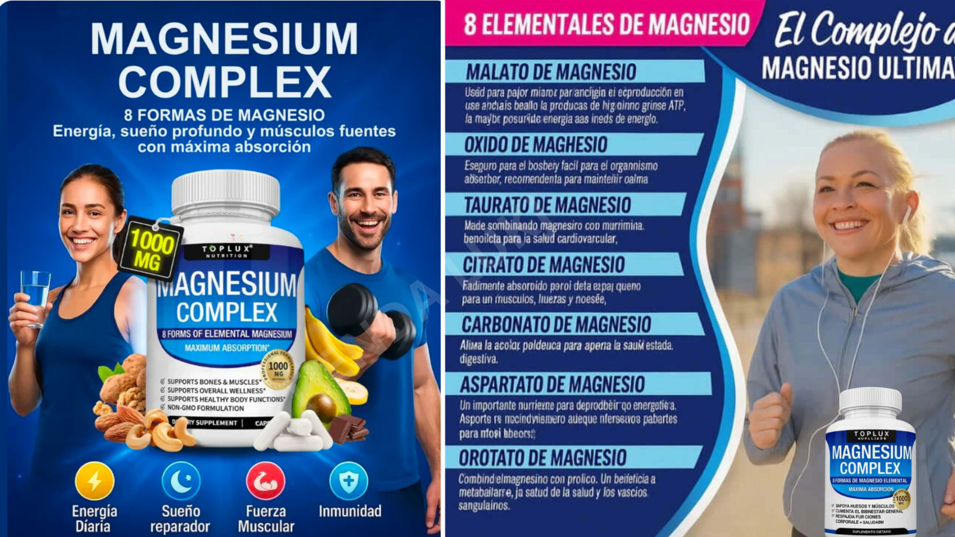MAGNESIUM COMPLEX PREMIUN 8 EN 1 - ENERGIA, PODER Y RESTAURACION