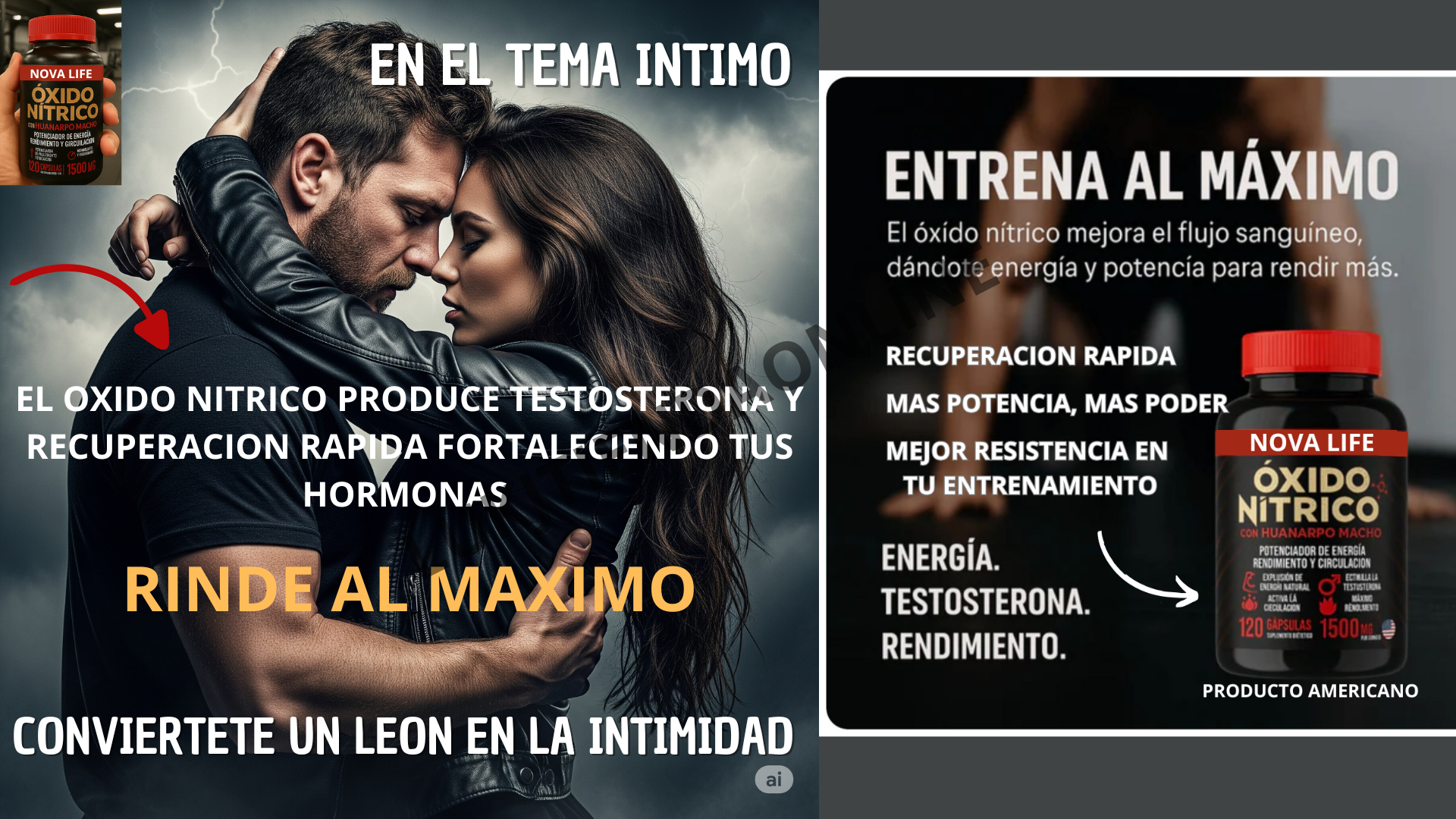 OXIDO NITRICO - POTENCIADOR PREMIUM MAXIMO NIVEL