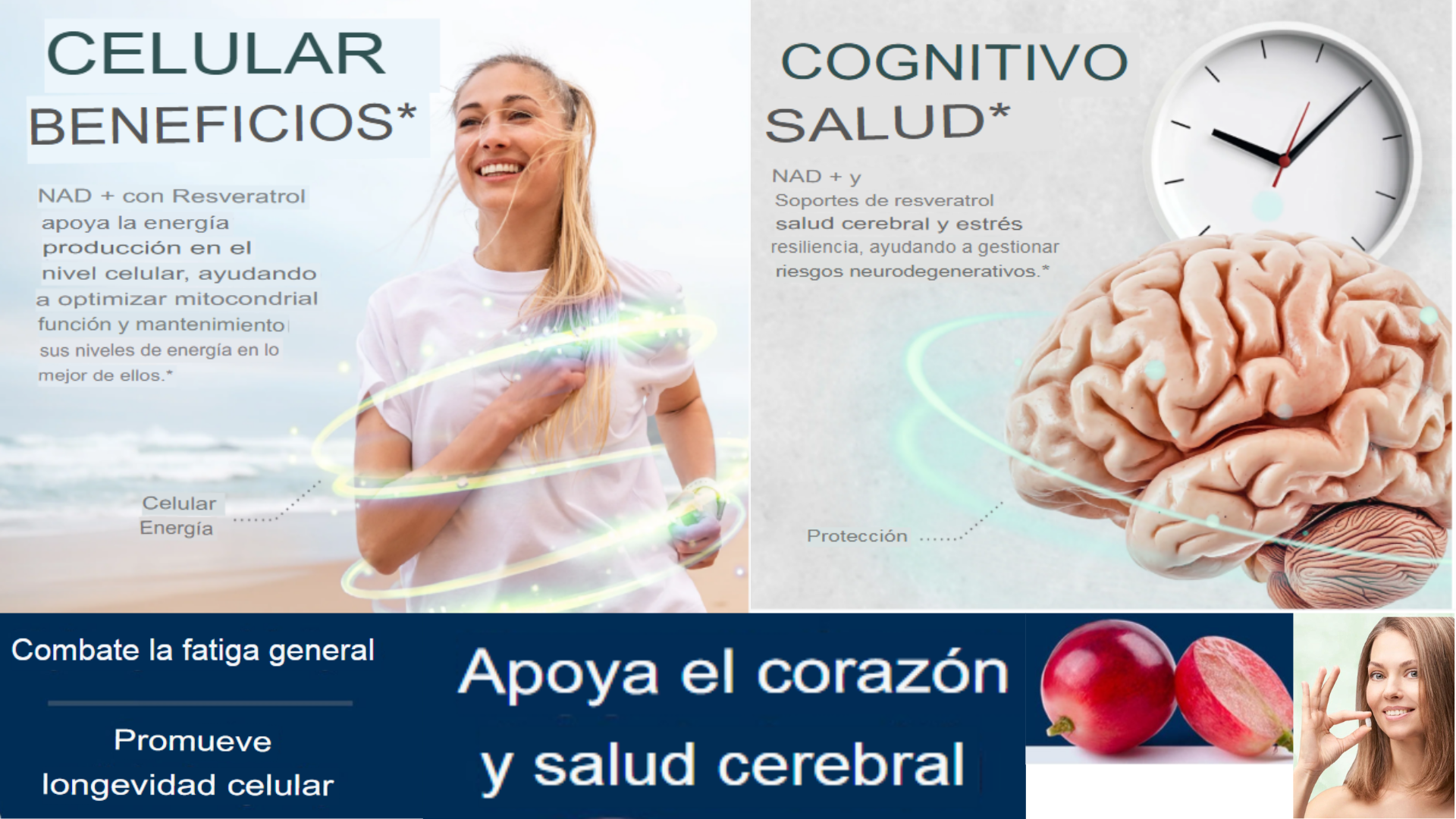 NAD + REVESRATROL - REGENERADOR CELULAR ANTIENVEJECIMIENTO